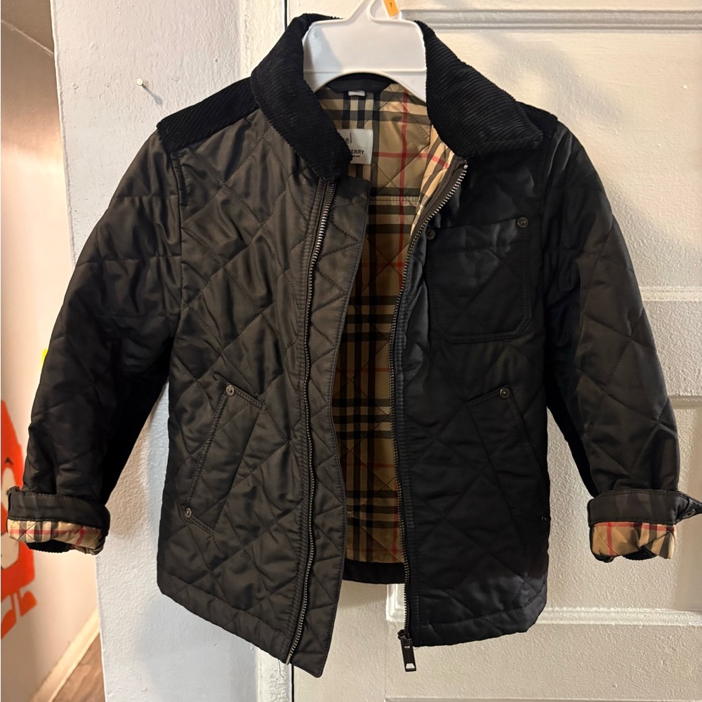 Burberry Black Quilted Kids Puffer Jacket size 8